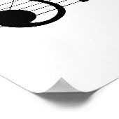 Vogels op een Score-poster Poster (Hoek)