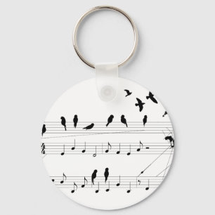 Vogels op een Score-sleutelhanger Sleutelhanger