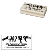 Vogels op een stempel van het Adres van de Tak (Gestempeld)