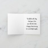  vogels op een tak Jubileum Kaart (Binnen)