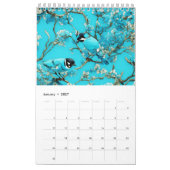 Vogels op een tak schilderij kalender (Jan 2027)