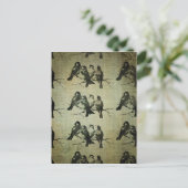 Vogels op een vertakking BAckground Briefkaart (Staand voorkant)