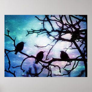 Vogels op een vertakking - Poster van de Starlight