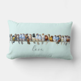 Vogels op een wierfamilie kussen