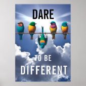  Vogels op een Wire Dare Poster (Voorkant)