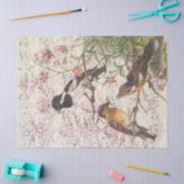  vogels op filialen en ontkoppeling van muziek tissuepapier (Craft)