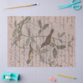  vogels op filialen met ontkoppelingspagina schrij tissuepapier (Craft)