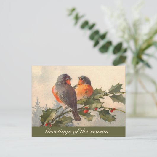  vogels op heilig briefkaart (Staand voorkant)