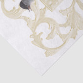 Vogels op het  ivoren Lijst van de bloeiende verta Tissuepapier (Detail)