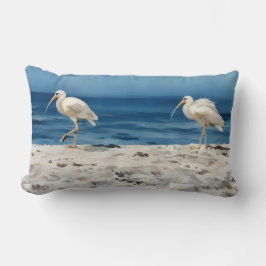 Vogels op het strand Siesta Key Kussen