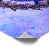 Vogels op Paarse ventilator, groot, aangepast Poster (Hoek)