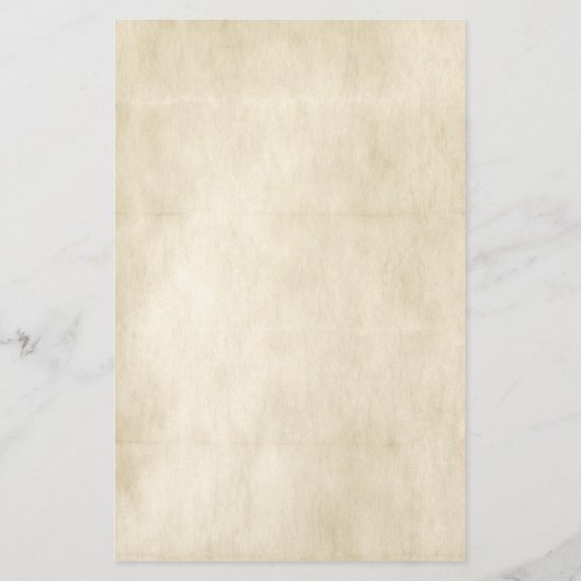 vogels op perzikbomen op perkament met naam briefpapier (Achterkant)