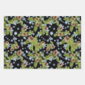 Vogels op pine Tree Natural Setting 3 Coördinaten Inpakpapier Vel (Voorkant 2)