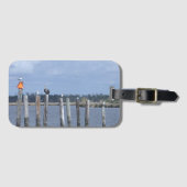 Vogels op Posts in Lake Bagagelabel (Voorkant (horizontaal))