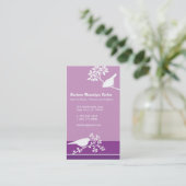 Vogels op takken Visitekaartje Contactkaartje (Staand voorkant)