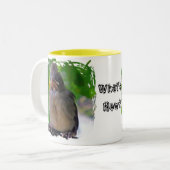 Vogels op Twitter Tweekleurige Koffiemok (Voorkant links)
