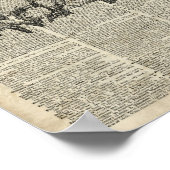 Vogels op vertakkingsplaat  boven de oude boekpagi poster (Hoek)