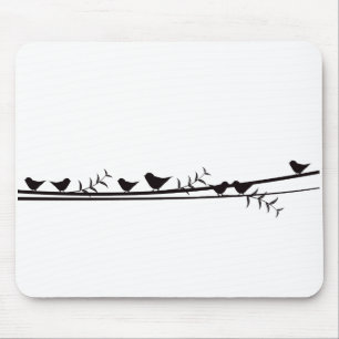 Vogels op Wijnstok Muismat