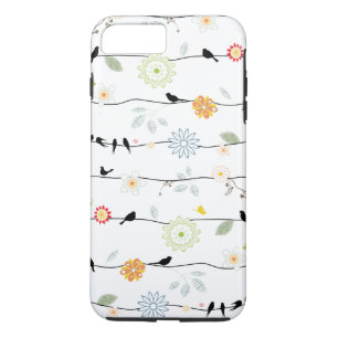 Vogels op wijnstokken met bloemen Case-Mate iPhone case