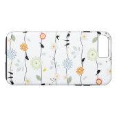 Vogels op wijnstokken met bloemen Case-Mate iPhone case (Achterkant (Horizontaal))