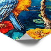 Vogels ornament poster (Hoek)