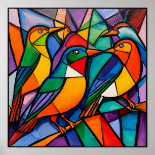 Vogels ornament poster