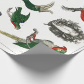 vogels Oude illustratie Kunstdieren Cadeaupapier (Hoek)