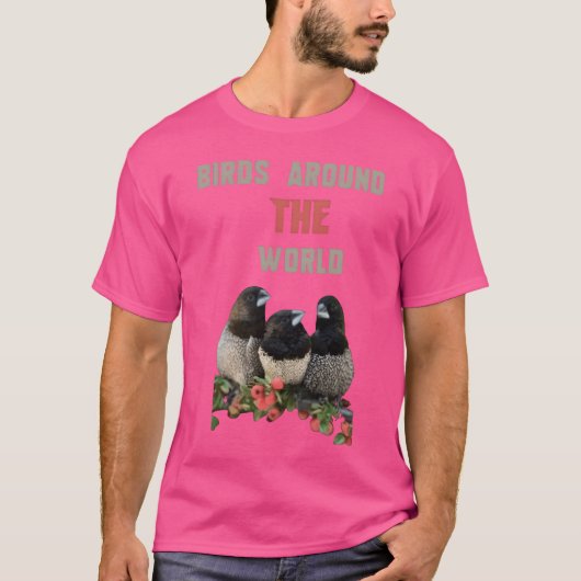 Vogels over de hele wereld cadeau t-shirt (Voorkant)