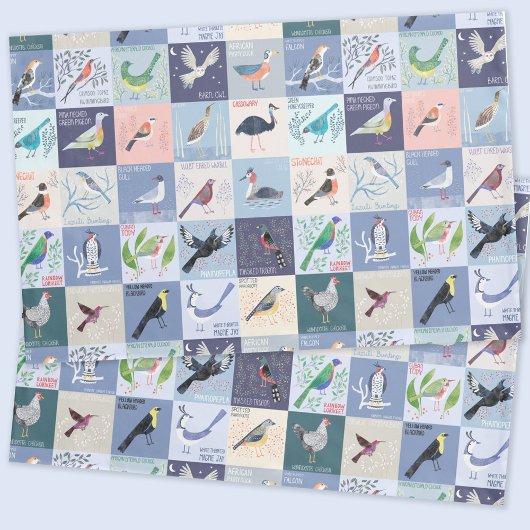 Vogels over de hele wereld Waterverf kunst Kussensloop