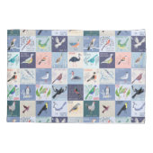 Vogels over de hele wereld Waterverf kunst Kussensloop (Achterkant)