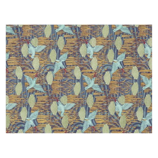Vogels over de plas  Art Nouveau Tafelkleed (Voorkant (Horizontaal))