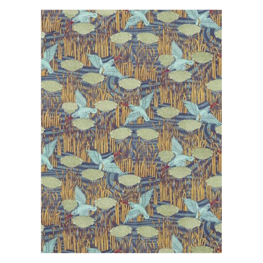 Vogels over de plas  Art Nouveau Tafelkleed (Voorkant)