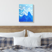 Vogels over de Zee Waves Canvas Afdruk (Insitu (Slaapkamer))