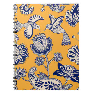 Vogels Paisley Flowers Patroon Notitieboek