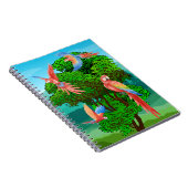 vogels, papegaaien notitieboek (Rechterzijde)