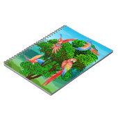 vogels, papegaaien notitieboek (Linkerzijde)