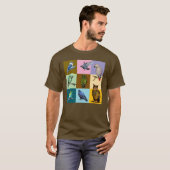 VOGELS, papegaaien, uil, duiven, kookaburra T-shirt (Voorkant volledig)