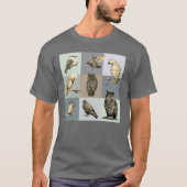 VOGELS, papegaaien, uil, duiven, kookaburra T-shirt (Voorkant)