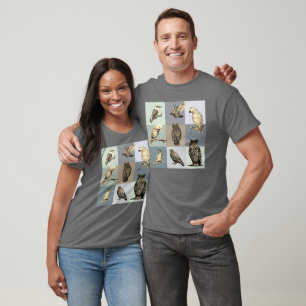 VOGELS, papegaaien, uil, duiven, kookaburra T-shirt