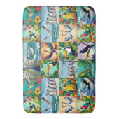 Vogels Patchwork Patroon Badmat (Voorkant Verticaal)
