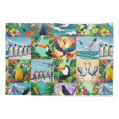 Vogels Patchwork Patroon Kussensloop (Achterkant)