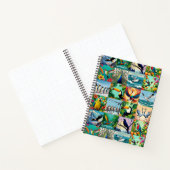 Vogels Patchwork Patroon Notitieboek (Binnen)