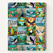 Vogels Patchwork Patroon Notitieboek (Achterkant)