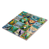 Vogels Patchwork Patroon Tegeltje (Zijkant)