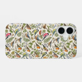 Vogels Patroon iPhone 16 Hoesje (Achterkant horizontaal)