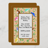 Vogels Patroon Verjaardag Uitnodigingen (Voorkant / Achterkant)