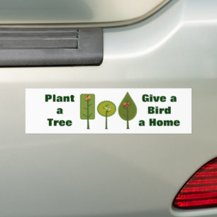 Vogels Planten een Boom Bumpersticker