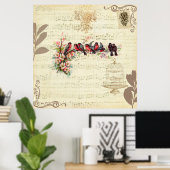  vogels poster (Thuiskantoor)