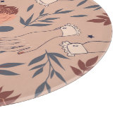 Vogels & Proteas: Hand Graphics Snijplank (Hoek)