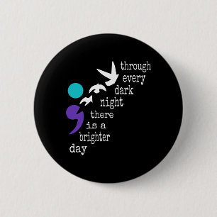 Vogels puntkomma geschenkpreventie bewustzijn ronde button 5,7 cm
